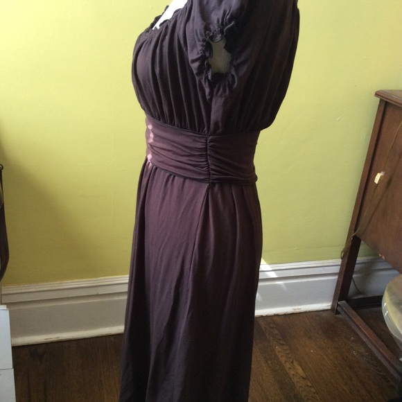 Max Studio Cute Deep Chocolate Brown Cap Dress S - Picture 3 of 12